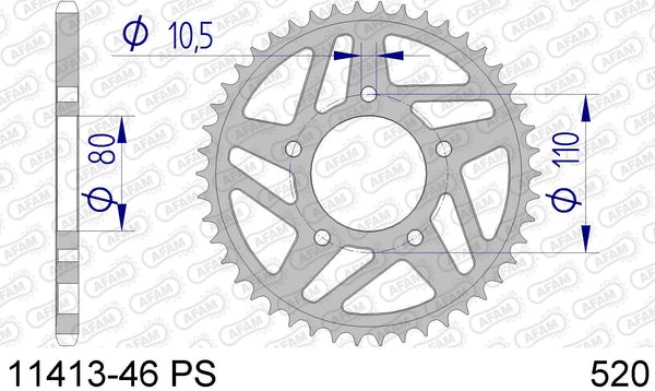 Corona AFAM 11413-46 PS in all. passo 520