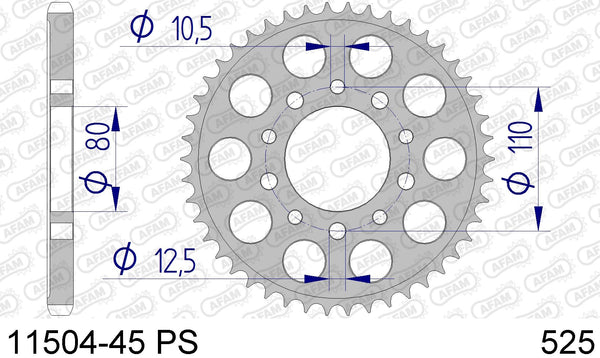 Corona AFAM 11504-45 PS in all. passo 525