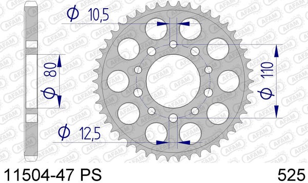 Corona AFAM 11504-47 PS in all. passo 525