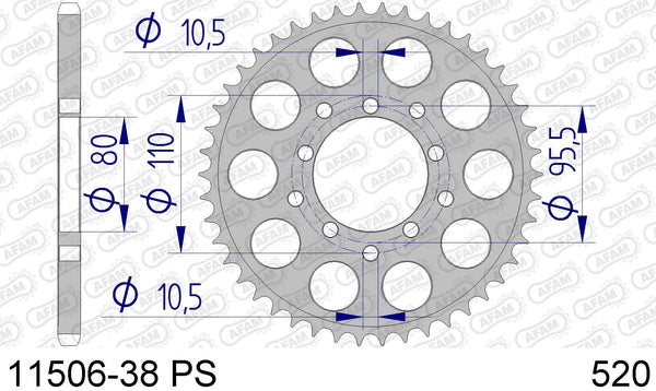 Corona AFAM 11506-38 PS in all. passo 520