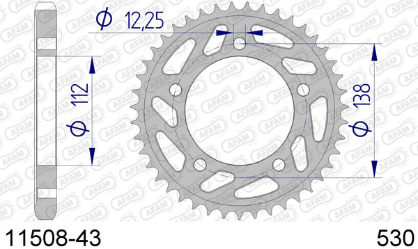 Corona AFAM 11508-43 in all. passo 530