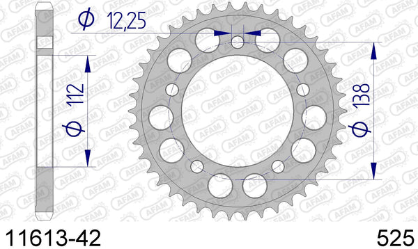 Corona AFAM 11613-42 in all. passo 525