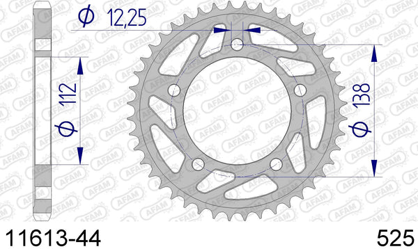 Corona AFAM 11613-44 in all. passo 525