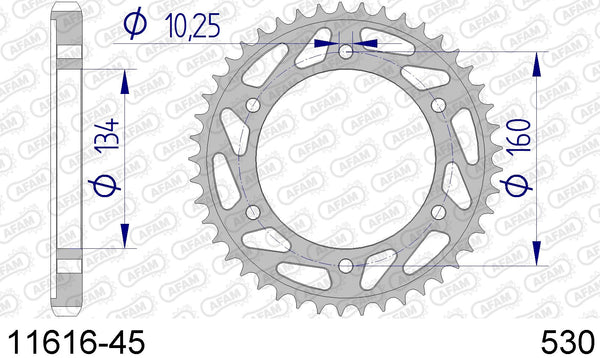 Corona AFAM 11616-45 in all. passo 530