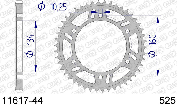 Corona AFAM 11617-44 in all. passo 525