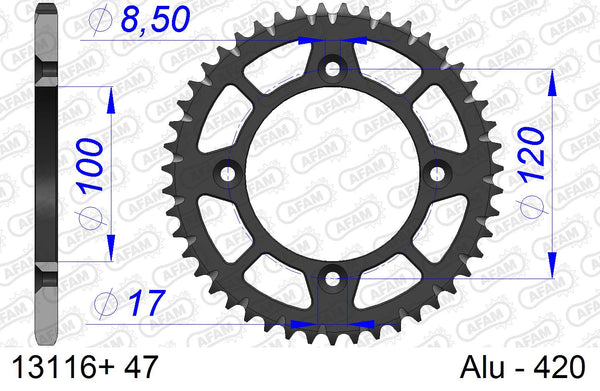 Corona AFAM 13116+47 in all. passo 420