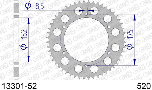 Corona AFAM 13301-52 in all. passo 520