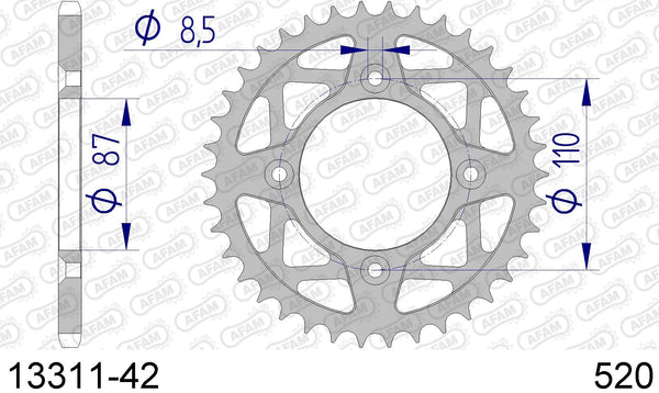 Corona AFAM 13311-42 in all. passo 520