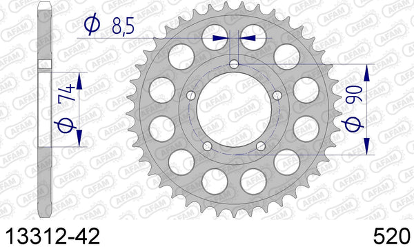 Corona AFAM 13312-42 in all. passo 520
