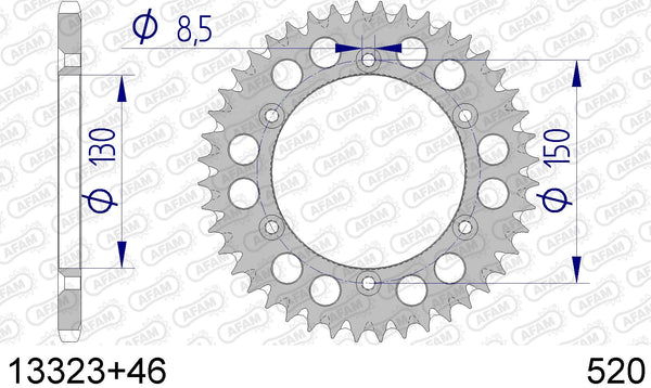 Corona AFAM 13323+46 in all. passo 520