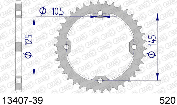 Corona AFAM 13407-39 in all. passo 520