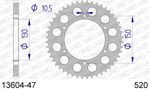 Corona AFAM 13604-47 in all. passo 520