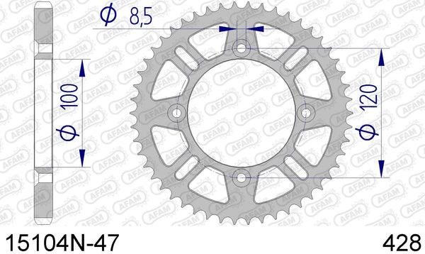 Corona AFAM 15104N-47 in all. passo 428