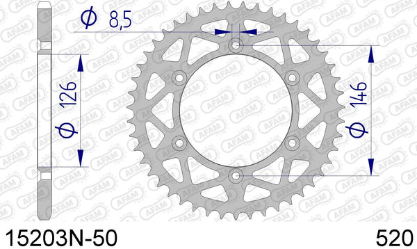 Corona AFAM 15203N-50 in all. passo 520