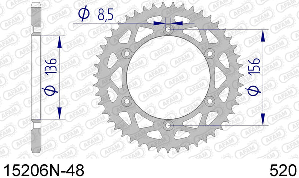Corona AFAM 15206N-48 in all. passo 520