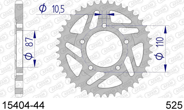 Corona AFAM 15404-44 in all. passo 520