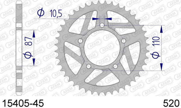 Corona AFAM 15405-45 in all. passo 520
