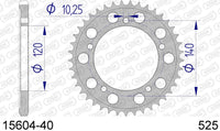 Corona AFAM 15604-40 in all. passo 525