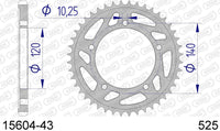 Corona AFAM 15604-43 in all. passo 525