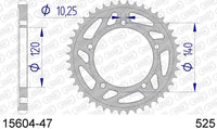 Corona AFAM 15604-47 in all. passo 525