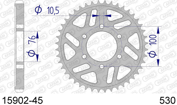 Corona AFAM 15902-45 in all. passo 530