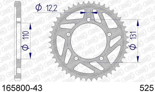 Corona AFAM 165800-43 in all. passo 525