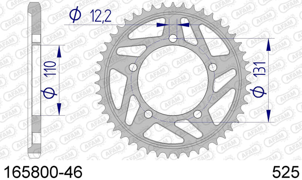 Corona AFAM 165800-46 in all. passo 525