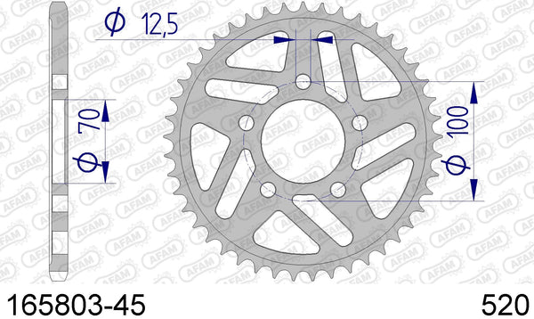 Corona AFAM 165803-45 in all. passo 520