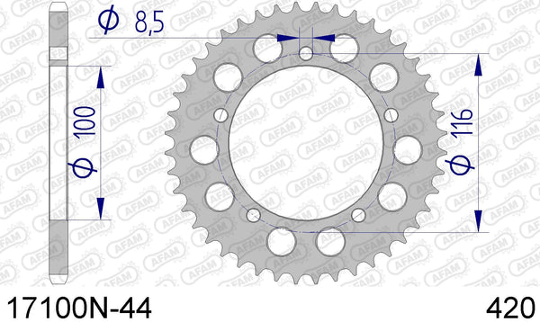 Corona AFAM 17100N-44 in all. passo 420