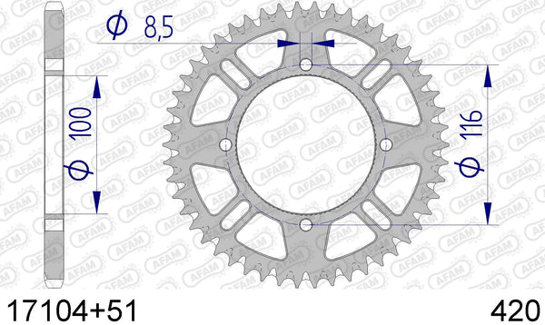 Corona AFAM 17104+51 in all. passo 420