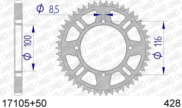 Corona AFAM 17105+50 in all. passo 428
