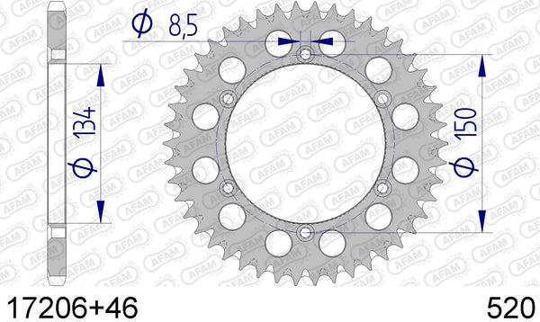 Corona AFAM 17206+46 in all. passo 520