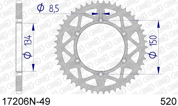 Corona AFAM 17206N-49 in all. passo 520