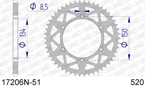 Corona AFAM 17206N-51 in all. passo 520