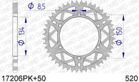 Corona AFAM 17206PK+50 in all. passo 520 nera
