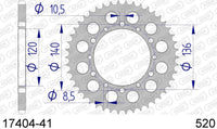 Corona AFAM 17404-41 in all. passo 520