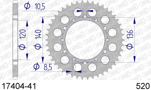 Corona AFAM 17404-41 in all. passo 520