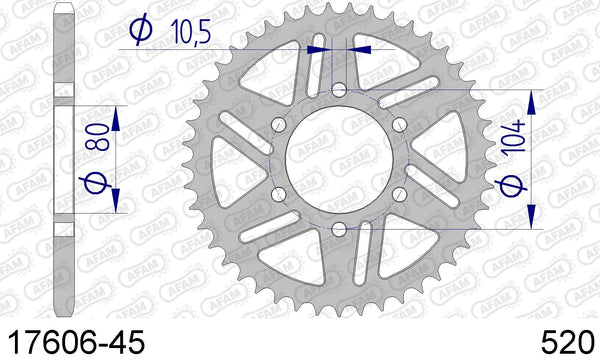 Corona AFAM 17606-45 in all. passo 520