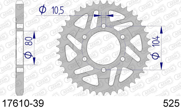 Corona AFAM 17610-39 in all. passo 525