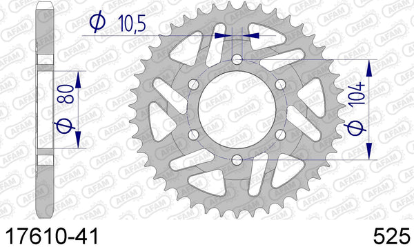 Corona AFAM 17610-41 in all. passo 525