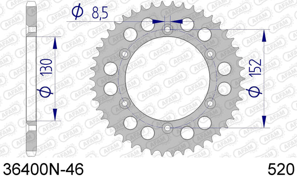 Corona AFAM 36400N-46 in all. passo 520
