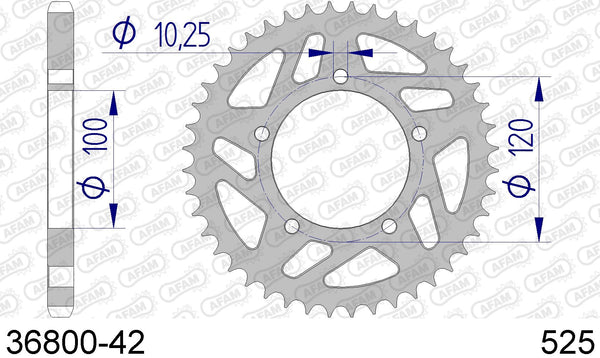 Corona AFAM 36800-42 in all. passo 525