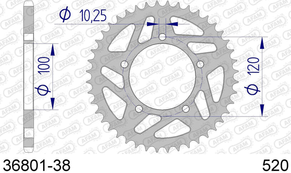 Corona AFAM 36801-38 in all. passo 520