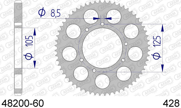 Corona AFAM 48200-60 in all. passo 428