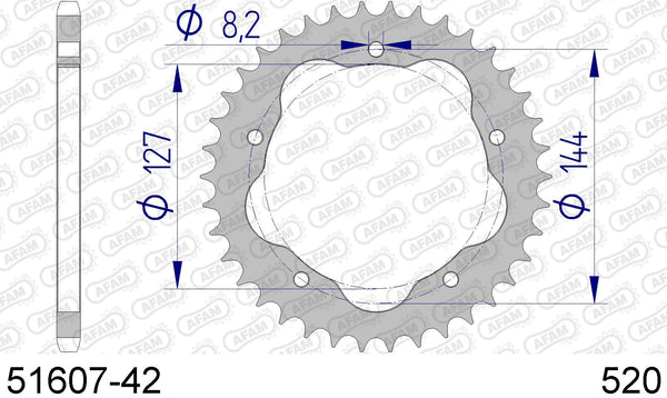 Corona AFAM 51607-42 in all. passo 520