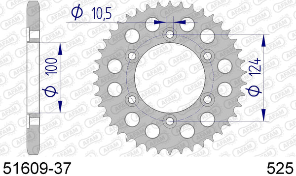 Corona AFAM 51609-37 in all. passo 525