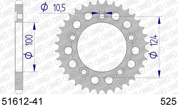 Corona AFAM 51612-41 in all. passo 525