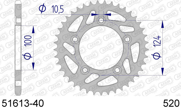 Corona AFAM 51613-40 in all. passo 520