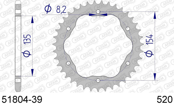 Corona AFAM 51804-39 in all. passo 520