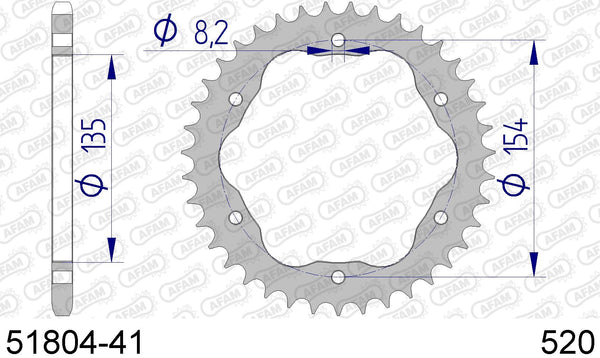Corona AFAM 51804-41 in all. passo 520